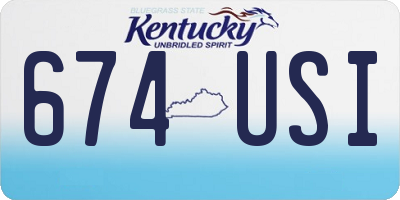 KY license plate 674USI