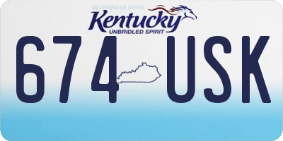 KY license plate 674USK