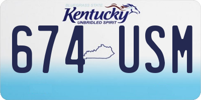 KY license plate 674USM
