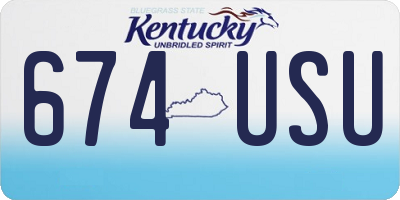 KY license plate 674USU