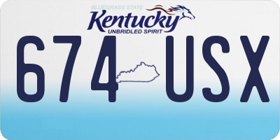 KY license plate 674USX