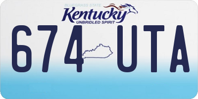 KY license plate 674UTA