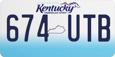 KY license plate 674UTB