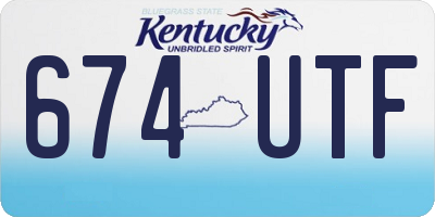 KY license plate 674UTF
