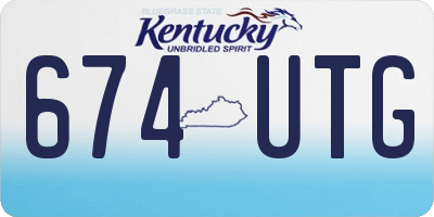 KY license plate 674UTG