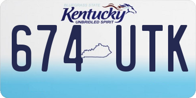 KY license plate 674UTK