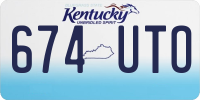 KY license plate 674UTO