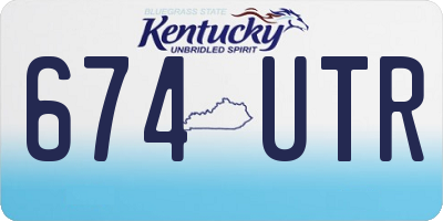 KY license plate 674UTR