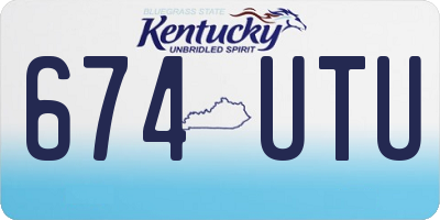 KY license plate 674UTU