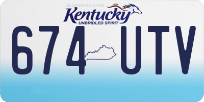 KY license plate 674UTV