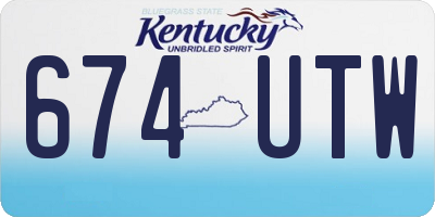 KY license plate 674UTW