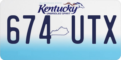 KY license plate 674UTX
