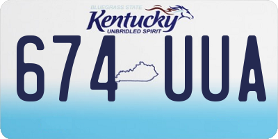 KY license plate 674UUA