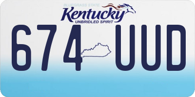KY license plate 674UUD