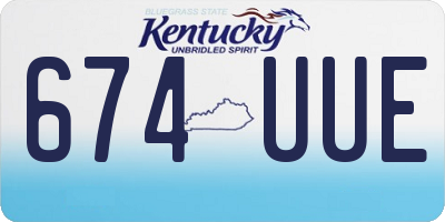 KY license plate 674UUE
