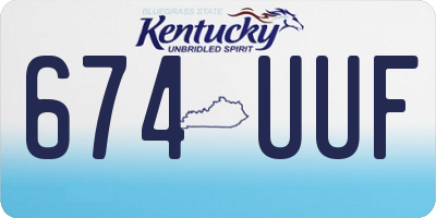 KY license plate 674UUF