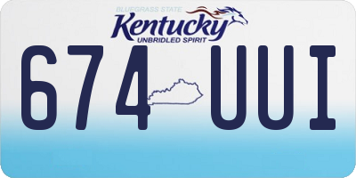 KY license plate 674UUI