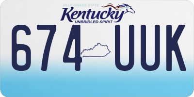KY license plate 674UUK