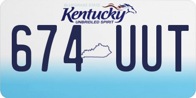 KY license plate 674UUT