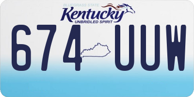 KY license plate 674UUW