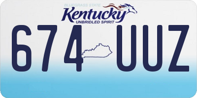 KY license plate 674UUZ