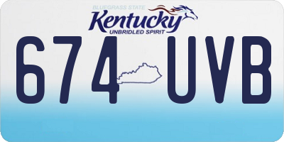 KY license plate 674UVB