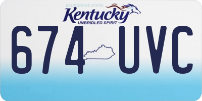 KY license plate 674UVC