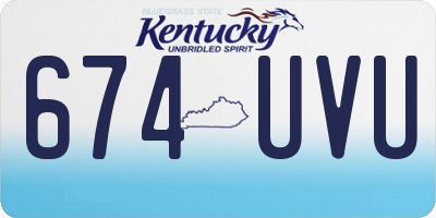 KY license plate 674UVU