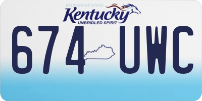 KY license plate 674UWC