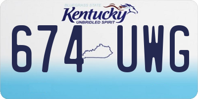 KY license plate 674UWG