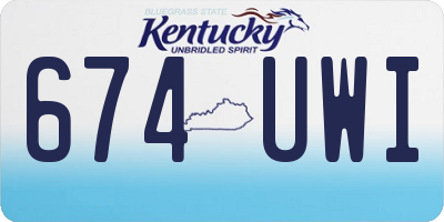 KY license plate 674UWI