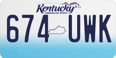 KY license plate 674UWK