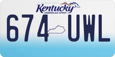 KY license plate 674UWL