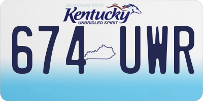 KY license plate 674UWR
