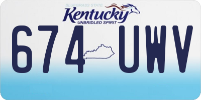 KY license plate 674UWV