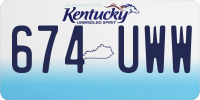 KY license plate 674UWW