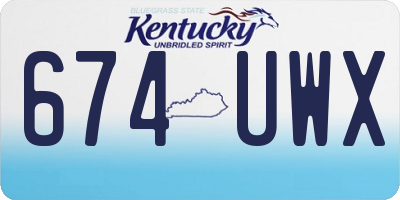 KY license plate 674UWX