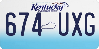 KY license plate 674UXG