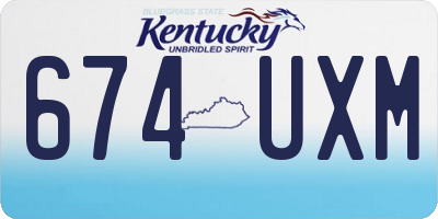 KY license plate 674UXM