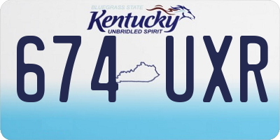 KY license plate 674UXR
