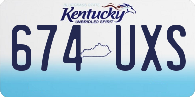KY license plate 674UXS