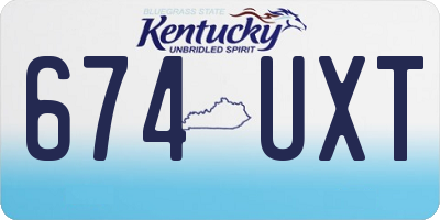 KY license plate 674UXT