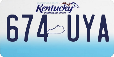 KY license plate 674UYA