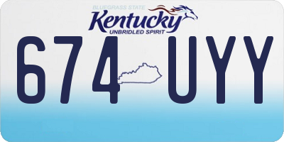 KY license plate 674UYY