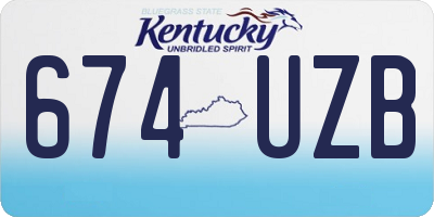 KY license plate 674UZB