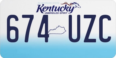 KY license plate 674UZC