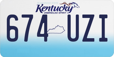 KY license plate 674UZI