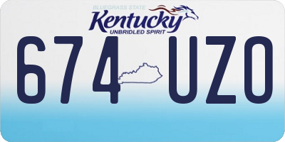 KY license plate 674UZO