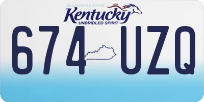 KY license plate 674UZQ