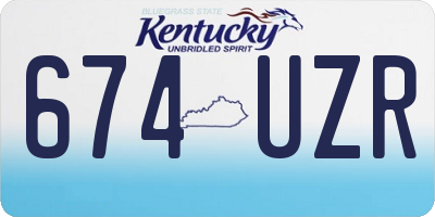 KY license plate 674UZR
